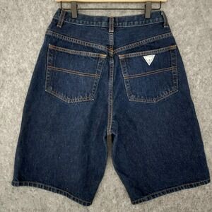 Vintage Guess Jeans Shorts Mens 30 Blue Denim High Rise Baggy Fit Made USA 90s